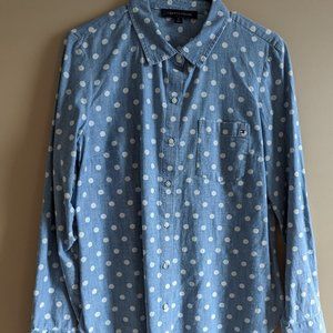 Tommy Hilfiger M Denim Polka-Dot Button-Down